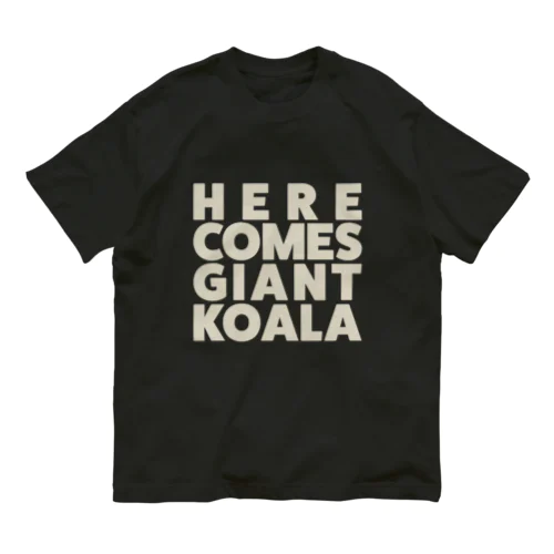 HERE COMES GIANT KOALA/GY オーガニックコットンTシャツ