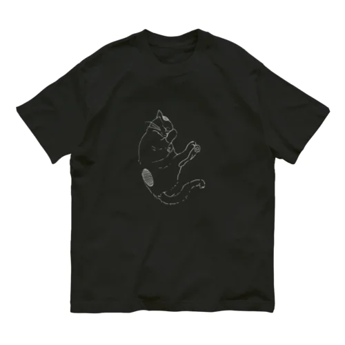 眠い猫 オーガニックコットンTシャツ