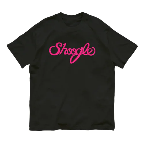 Shoogle(シューグル)ロゴ ピンク オーガニックコットンTシャツ