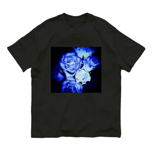 BLUE Rose オーガニックコットンTシャツ