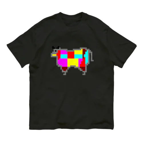 牛肉 部位 ドット絵 オーガニックコットンTシャツ