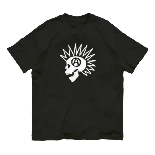 モヒカンスカル ホワイト Organic Cotton T-Shirt