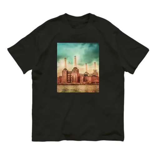 Flying Fuji in London Sky <ロンドンの空を泳ぐふじドッグ> オーガニックコットンTシャツ