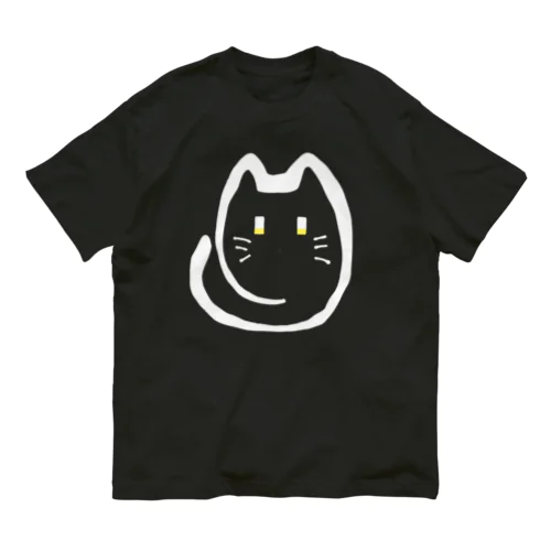 ゆる線白にゃんこ Organic Cotton T-Shirt