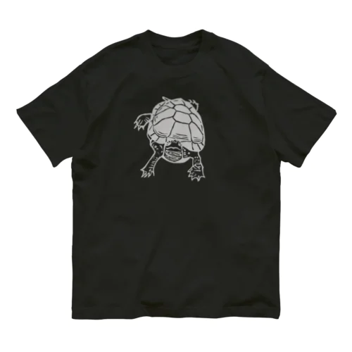 クサガメ Smiley Boggie (GY) オーガニックコットンTシャツ