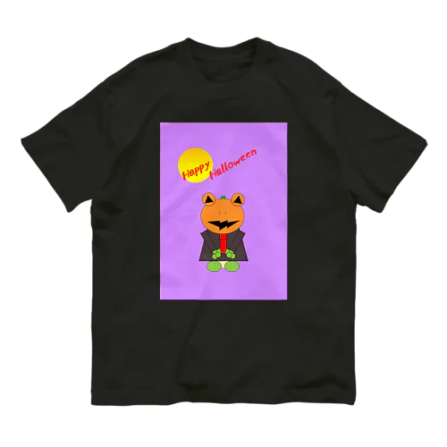 ハロウィン　パンプキンパパ オーガニックコットンTシャツ