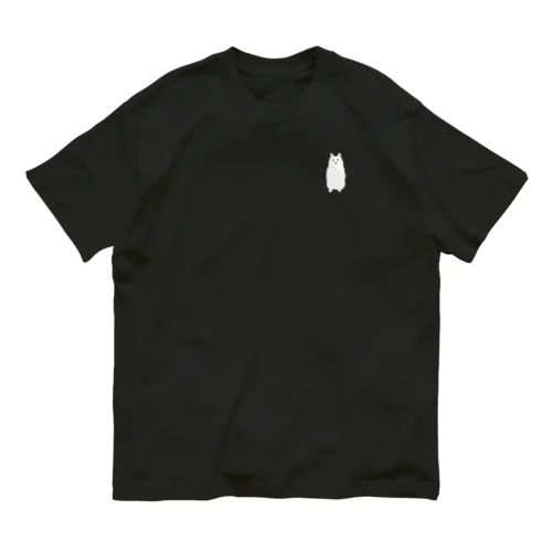 スピッツ(おすわり)ワンポイント Organic Cotton T-Shirt