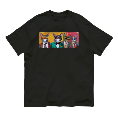 猫たちもおしゃれが大好き Organic Cotton T-Shirt