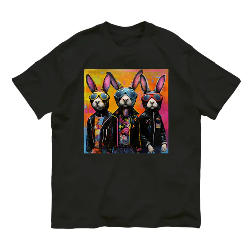 ロックでパンクなラビッツ オーガニックコットンTシャツ