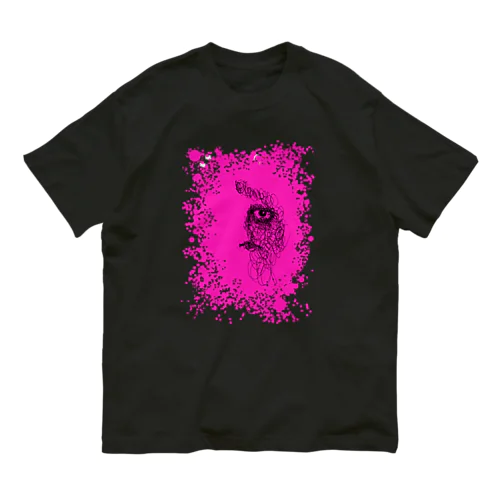 ラフ画 No.2 PINK オーガニックコットンTシャツ