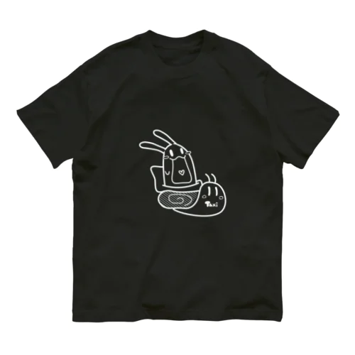 ゆっくり急いでます（黒Tシャツ） オーガニックコットンTシャツ