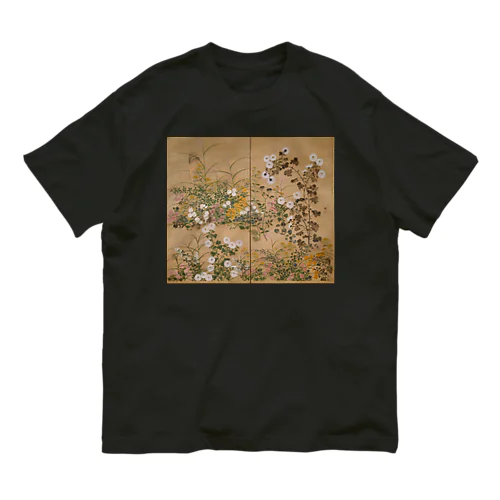 日本画：尾形光琳_秋草図 右隻 Organic Cotton T-Shirt