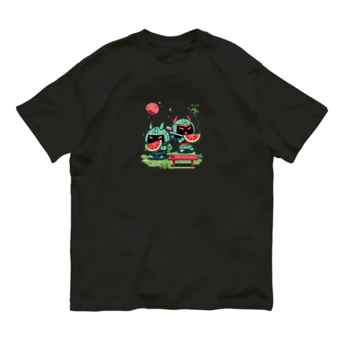 スイカ大好きエイリアン Organic Cotton T-Shirt