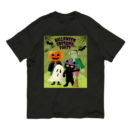 ハロウィンの仮装パーティー オーガニックコットンTシャツ