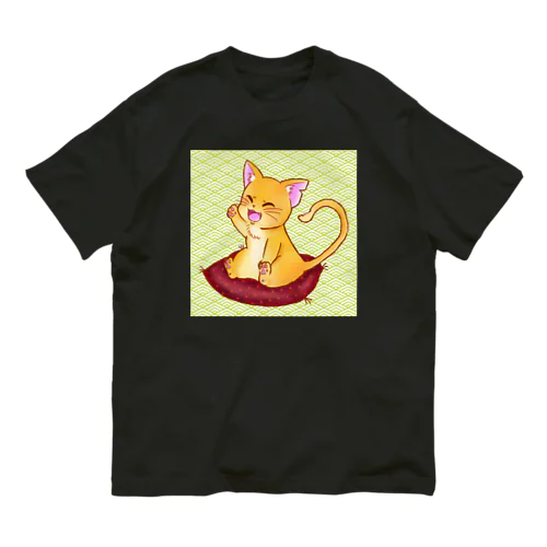 和ねこ(和柄ver.) オーガニックコットンTシャツ