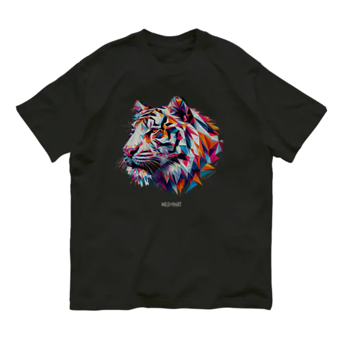 タイガーPolygonal オーガニックコットンTシャツ