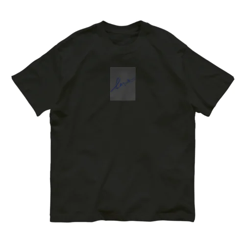 Charcoalgray ✖️ Blue Logoart オーガニックコットンTシャツ