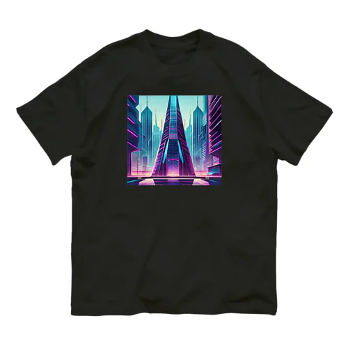 サイバーパンク都市 オーガニックコットンTシャツ