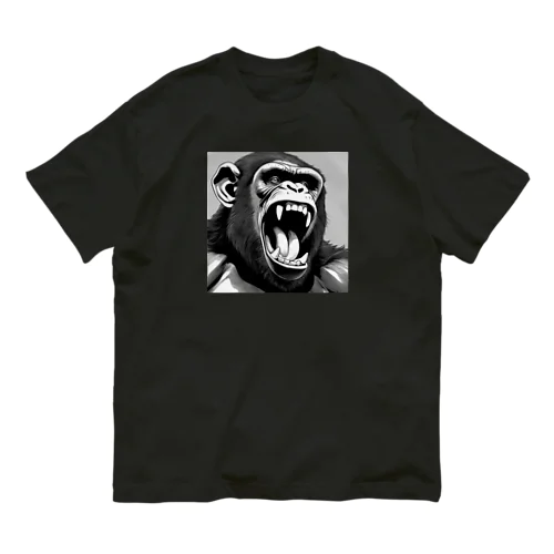 シャウトチンパンジー オーガニックコットンTシャツ