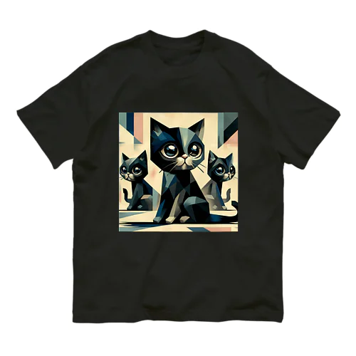 黒猫　キュビズム01 Organic Cotton T-Shirt