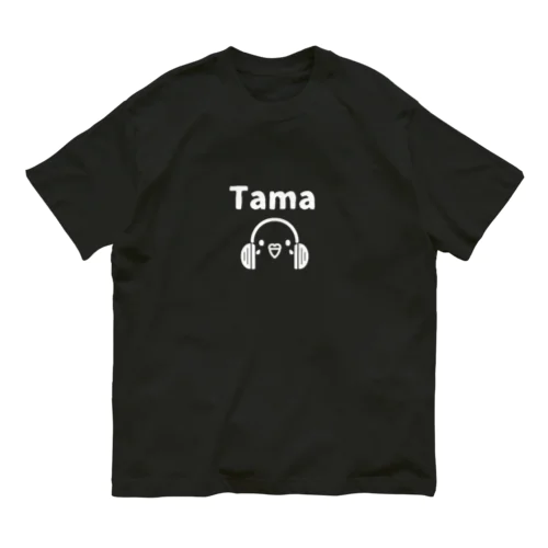 TamaTシャツ　ヘッドホンペンちゃん白 オーガニックコットンTシャツ