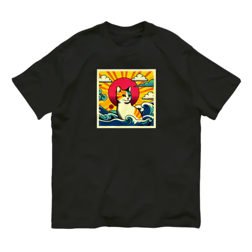 浮世絵_猫POP Organic Cotton T-Shirt