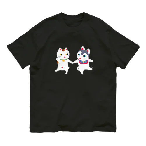 TOYTOY＜犬張り子と招き猫＞ オーガニックコットンTシャツ