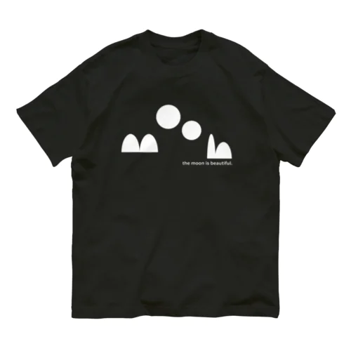 WHITE moon オーガニックコットンTシャツ