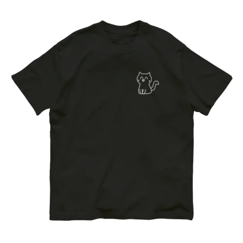 かもにゃん（白線） オーガニックコットンTシャツ