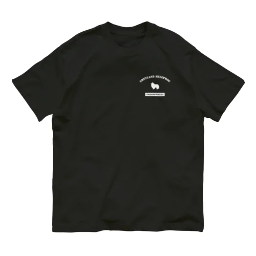 シェットランドシープドッグ  ONEHAPPINESS　ワンポイント Organic Cotton T-Shirt