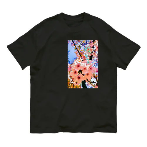 벚꽃 (桜) ハングル Organic Cotton T-Shirt