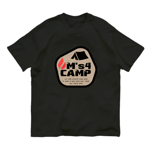 M's4CAMP カーキ オーガニックコットンTシャツ