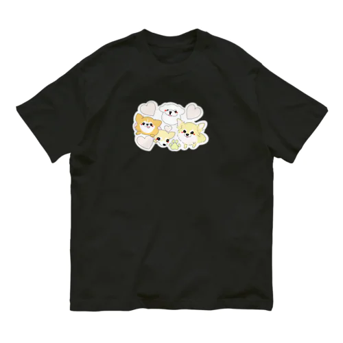 「保護犬カフェ支援」グッズ なかよしこよし オーガニックコットンTシャツ