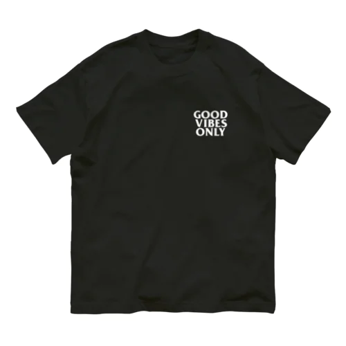 GOOD VIBES ONLY オーガニックS/S BK.NAVY Organic Cotton T-Shirt