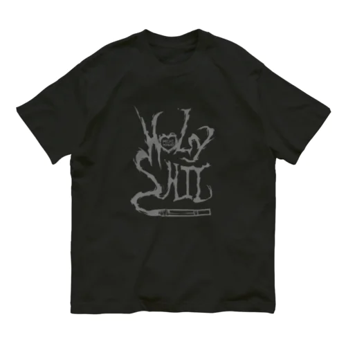 HOLYSHIT GRAYLOGO オーガニックコットンTシャツ