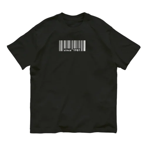 バーコード_since1981 オーガニックコットンTシャツ