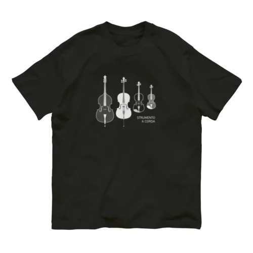 Quartetto 弦楽器 オーガニックコットンTシャツ