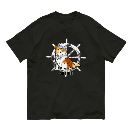 マリンだワン　シェルティー Organic Cotton T-Shirt