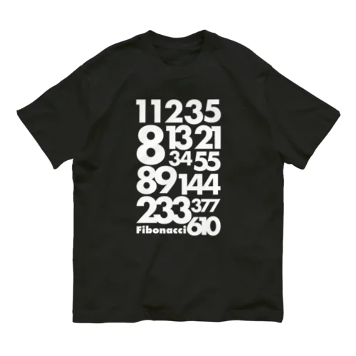 Fibonacci sequence オーガニックコットンTシャツ