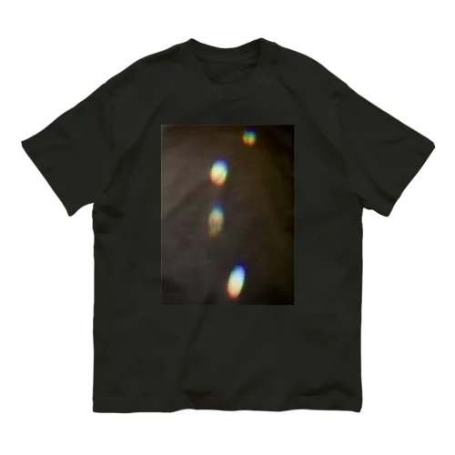 光の足跡-縦 オーガニックコットンTシャツ