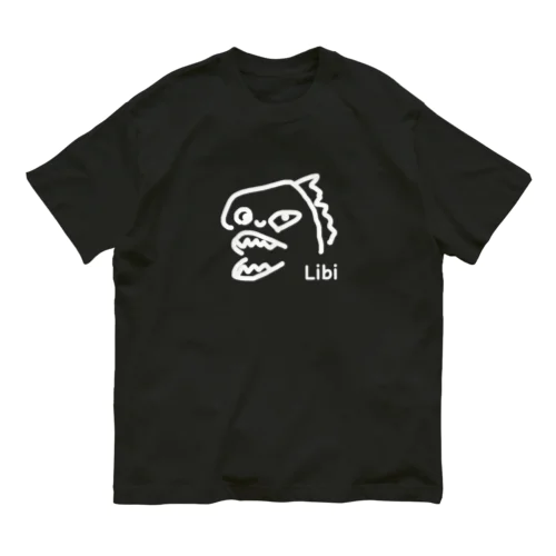 Libi(かいじゅう)白文字 オーガニックコットンTシャツ