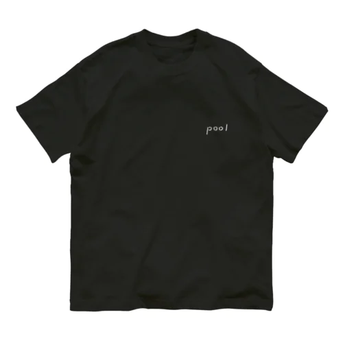 pool ロゴT 白文字 オーガニックコットンTシャツ