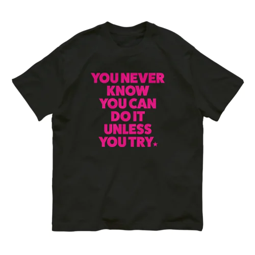 TRY / PINK オーガニックコットンTシャツ