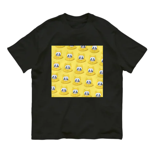 かぶる猫[レインコートver.](白猫) Organic Cotton T-Shirt