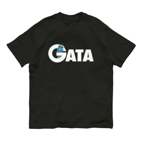 GATAロゴ【白】  オーガニックコットンTシャツ