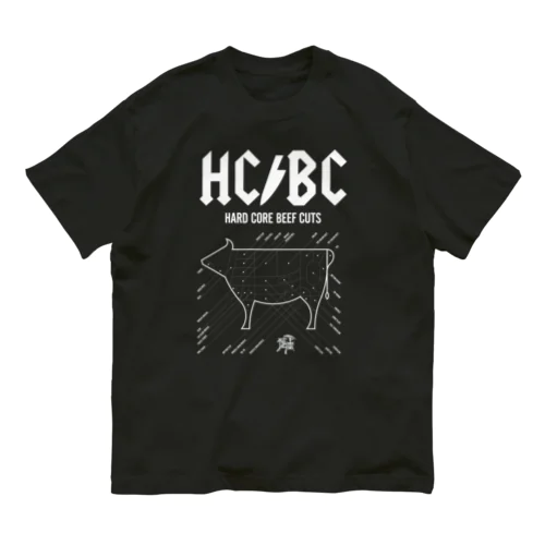 HCBC💀 WhitePrint オーガニックコットンTシャツ