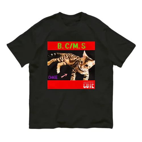 B.C　CHAGE　猫　ネコ オーガニックコットンTシャツ