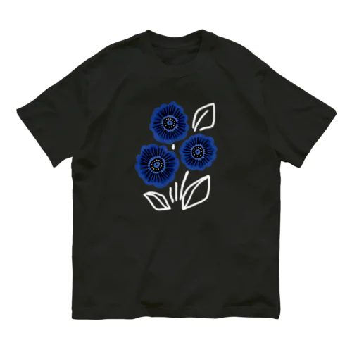 少し怪しい青い花 Organic Cotton T-Shirt