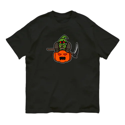 スケアクロウとジャック・オー・ランタン オーガニックコットンTシャツ