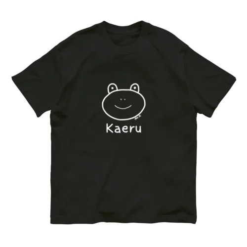 Kaeru (カエル) 白デザイン Organic Cotton T-Shirt